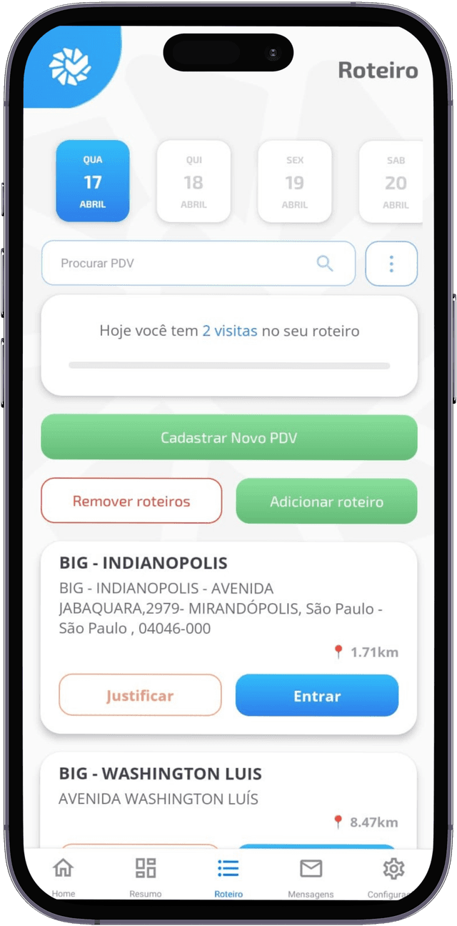 Aplicativo mobile PDV Mundo de Inteligência de Trade Marketing